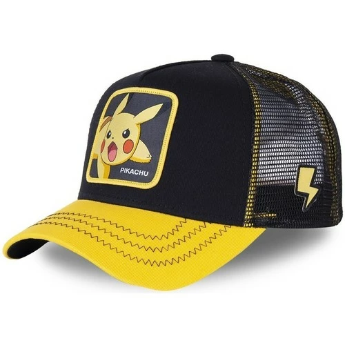 Capslab Casquette trucker Pokemon Pikachu Noir Visière Jaune for Accessoires textile Couleur Noir 1 Capslab Casquette trucker Pokemon Pikachu Noir Visière Jaune for Accessoires textile Couleur Noir