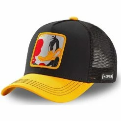 Capslab Casquette Looney Tunes Daffy Noir Visière Jaune for Accessoires textile Couleur Noir