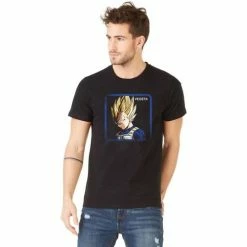 Capslab T-shirt Dragon Ball Z Vegeta for T-shirts & Polos Couleur noir