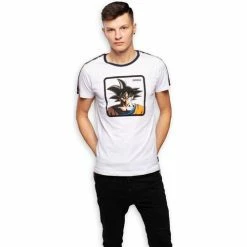 Capslab Soldes Magasin 17 Capslab T-Shirt homme Dragon Ball Z Goku Blanc for T-shirts & Polos Couleur Blanc