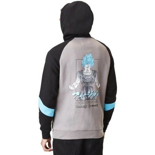 Capslab Sweat à capuche homme Dragon Ball Super Vegeta for Sweats & Polaires Couleur Gris 2 Capslab Sweat à capuche homme Dragon Ball Super Vegeta for Sweats & Polaires Couleur Gris – Image 2