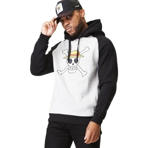 Capslab Sweat à capuche homme One Piece Skull for Sweats & Polaires Couleur Gris 2 Capslab Sweat à capuche homme One Piece Skull for Sweats & Polaires Couleur Gris – Image 2