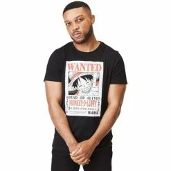 Capslab T-shirt homme col rond One Piece Monkey Luffy for T-shirts & Polos Couleur Noir