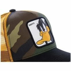 Capslab Looney Tunes Daffy Duck Trucker for Accessoires textile Couleur Olive, Noir -Capslab Soldes Magasin 23617021 500 C