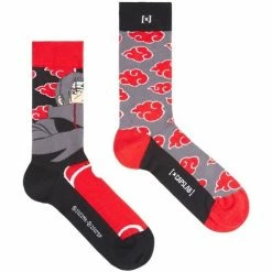 Capslab Paire de chaussettes de ville Naruto Shippuden Itachi for Chaussettes et collants Couleur Rouge