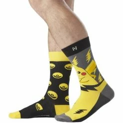 Capslab Paire de chaussettes de ville Pokémon Pikatchu for Chaussettes et collants Couleur Jaune -Capslab Soldes Magasin 23807823 500 C