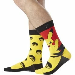 Capslab Paire de chaussettes de ville Pokémon Pikatchu for Chaussettes et collants Couleur Jaune -Capslab Soldes Magasin 23807824 500 C